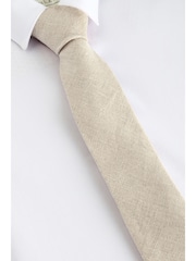Neutral 100% Linen Tie (1-16yrs) - Image 2 of 5
