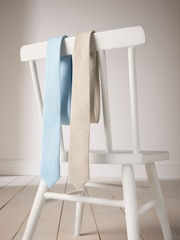 Neutral 100% Linen Tie (1-16yrs) - Image 5 of 5
