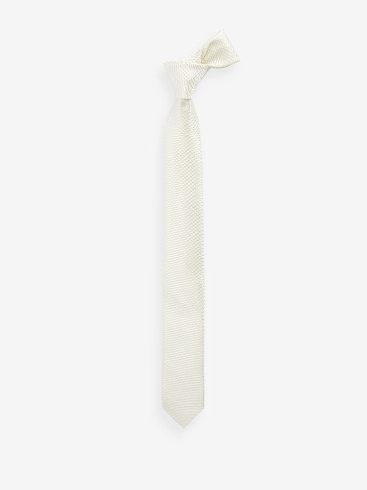 Ecru Textured Textured Tie (1-16yrs) - Image 1 of 1