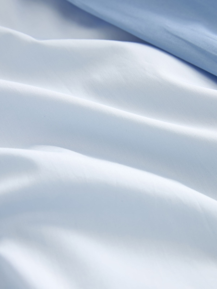 Blau, Kontrast - Langärmeliges Cropped-Hemd aus Baumwolle - Bild 7 von 7 Blau, Kontrast - Langärmeliges Cropped-Hemd aus Baumwolle - Bild 7 von 7