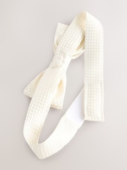 Ecru Textured Bow Tie (1-16yrs) - Image 2 of 2