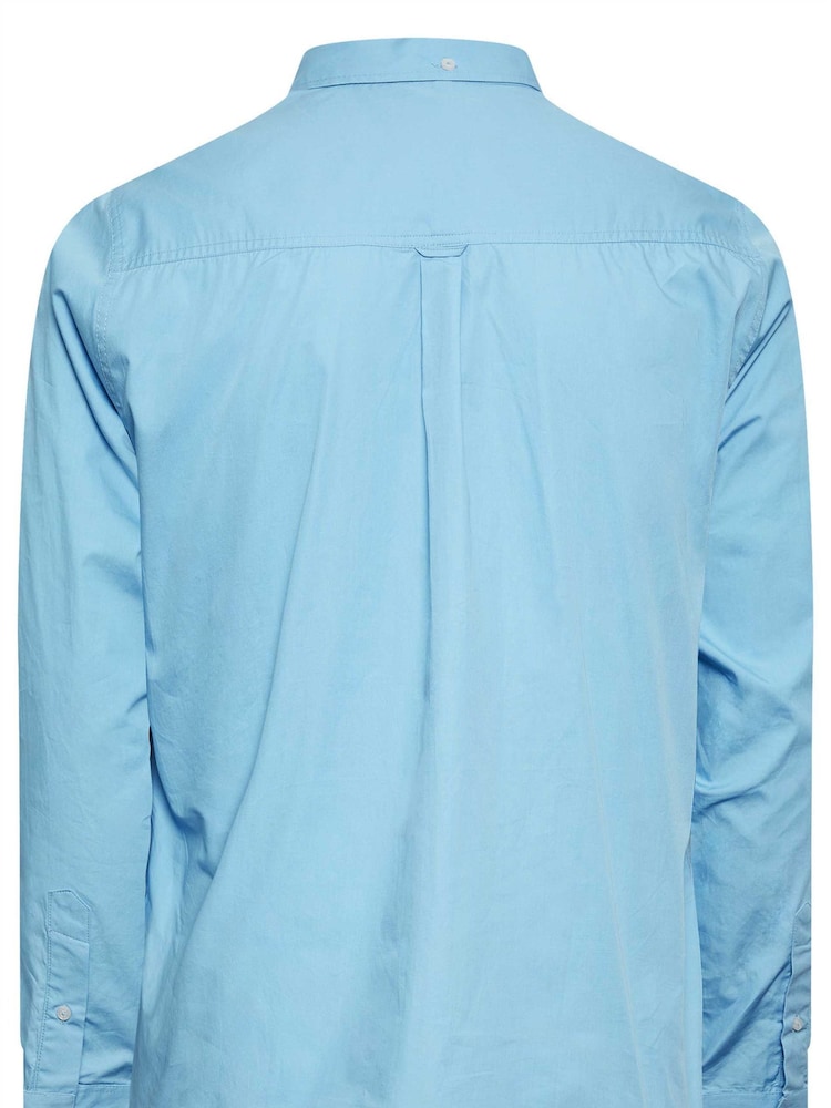 BadRhino Big & Tall Sky Blue 100% Cotton Poplin Long Sleeve Shirt - Image 2 of 2