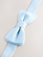 Light Blue 100% Linen Mix Bow Tie (1-16yrs) - Image 1 of 3