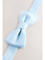Light Blue 100% Linen Mix Bow Tie (1-16yrs) - Image 2 of 3