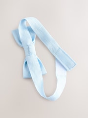 Light Blue 100% Linen Mix Bow Tie (1-16yrs) - Image 3 of 3