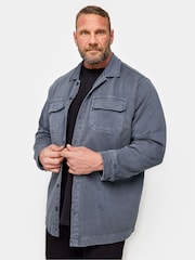BadRhino Big & Tall Blue Dyed 100% Cotton Shacket - Image 1 of 4