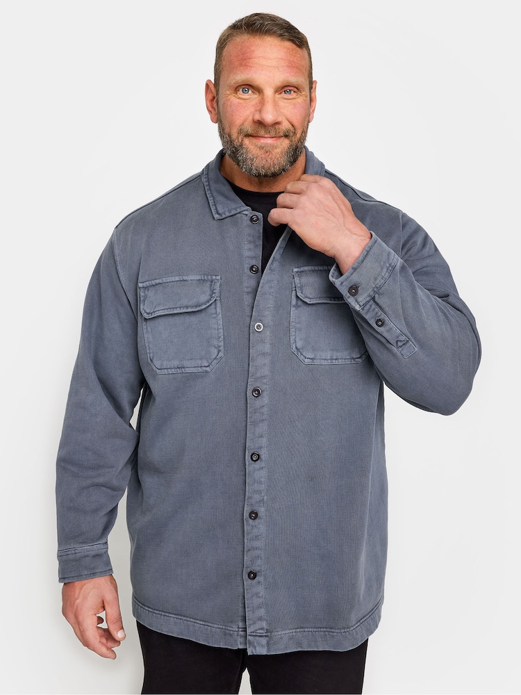 BadRhino Big & Tall Blue Dyed 100% Cotton Shacket - Image 2 of 4