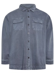 BadRhino Big & Tall Blue Dyed 100% Cotton Shacket - Image 3 of 4