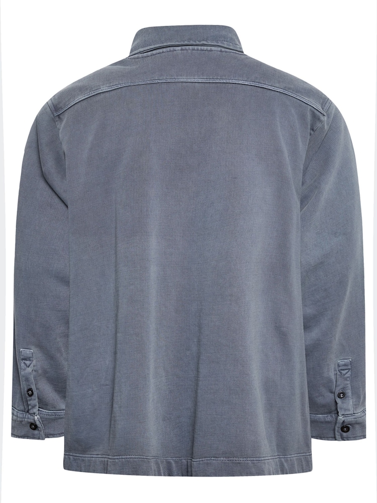 BadRhino Big & Tall Blue Dyed 100% Cotton Shacket - Image 4 of 4