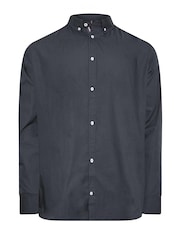BadRhino Big & Tall Navy Blue 100% Cotton Poplin Long Sleeve Shirt - Image 2 of 3