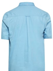 BadRhino Big & Tall Light Blue Short Sleeve 100% Cotton Poplin Shirt - Image 3 of 3