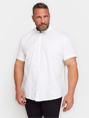 BadRhino Big & Tall White Short Sleeve 100% Cotton Poplin Shirt - Image 1 of 3