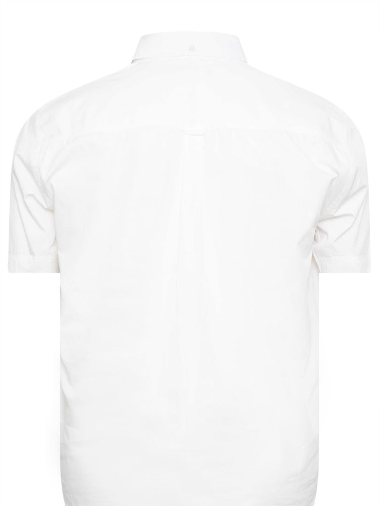 BadRhino Big & Tall White Short Sleeve 100% Cotton Poplin Shirt - Image 3 of 3