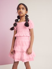 Pink 100% Cotton Ruffle Co-ord Set (3-16yrs) - Image 1 of 6
