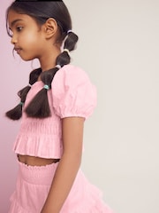Pink 100% Cotton Ruffle Co-ord Set (3-16yrs) - Image 3 of 6