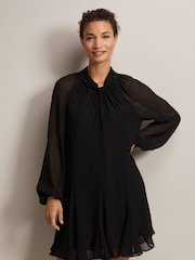 Phase Eight Romanna Black Swing Mini Dress - Image 1 of 1