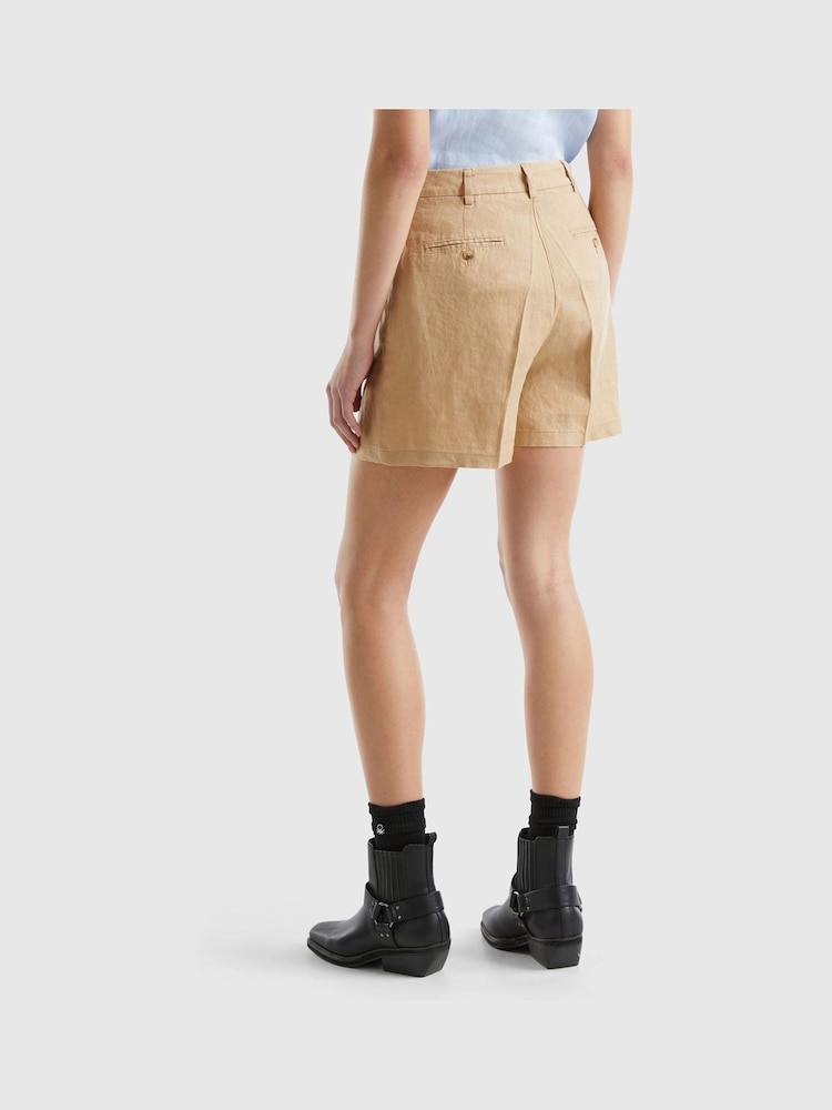 Benetton Linen Shorts - Image 2 of 4