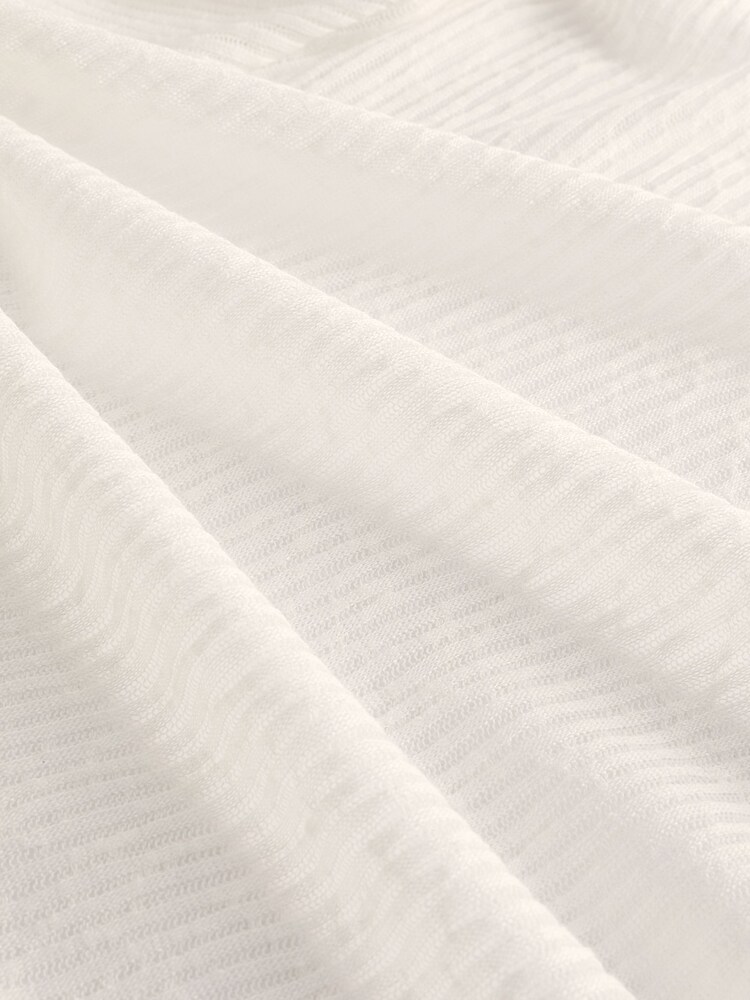 White Long Sleeve Tie Front Top - Image 5 of 5 White Long Sleeve Tie Front Top - Image 5 of 5