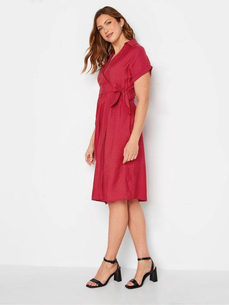 Long Tall Sally Red Wrap Front Dress - Image 1 of 4