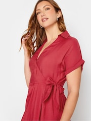 Long Tall Sally Red Wrap Front Dress - Image 4 of 4