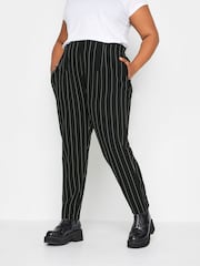Yours Curve Black Darted Tapered Trousers - Image 1 of 5