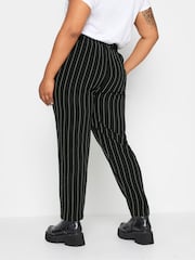 Yours Curve Black Darted Tapered Trousers - Image 2 of 5