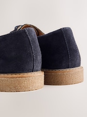 Navy Suede Derby Shoes - Image 3 of 5