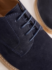 Navy Suede Derby Shoes - Image 5 of 5