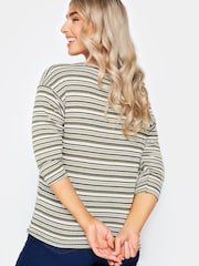 M&Co Green Petite Stripe Top - Image 2 of 4