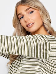 M&Co Green Petite Stripe Top - Image 4 of 4