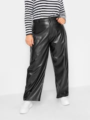 Yours Curve Black Dad Trousers - Image 1 of 5