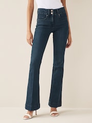 Inky Blue Lift Slim And Shape Flare Jeans - Image 1 of 8