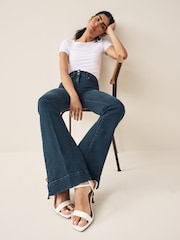 Inky Blue Lift Slim And Shape Flare Jeans - Image 4 of 8
