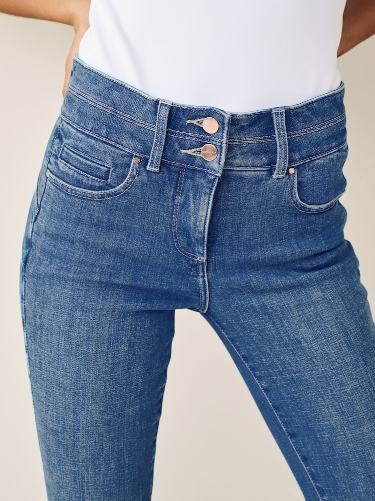 Dark Blue Lift Slim And Shape Flare Jeans - Image 2 of 8