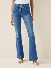 Dark Blue Lift Slim And Shape Flare Jeans - Image 7 of 8