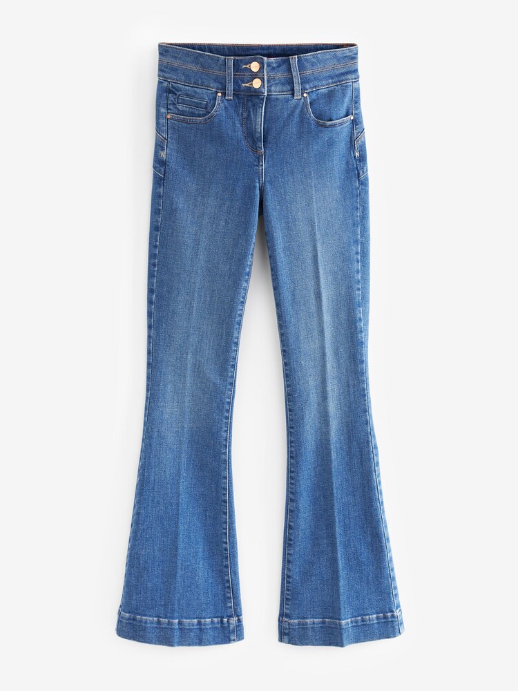 Dark Blue Lift Slim And Shape Flare Jeans - Image 8 of 8