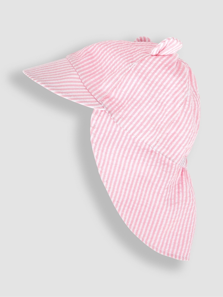 JoJo Maman Bébé Pink Stripe Legionnaire Cap - Image 1 of 3
