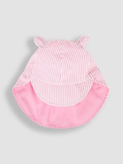JoJo Maman Bébé Pink Stripe Legionnaire Cap - Image 2 of 3