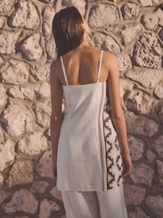 Ecru White Abstract Co-ord Longline Top - Image 4 of 7