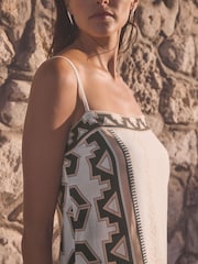 Ecru White Abstract Co-ord Longline Top - Image 5 of 7