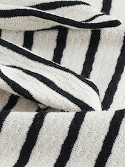 White/Black Stripe Tieside Sleeveless Jersey Maxi Dress - Image 6 of 6