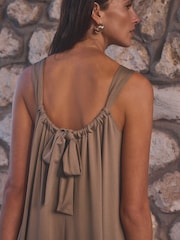 Chocolate Brown Slinky Maxi Dress - Image 5 of 7
