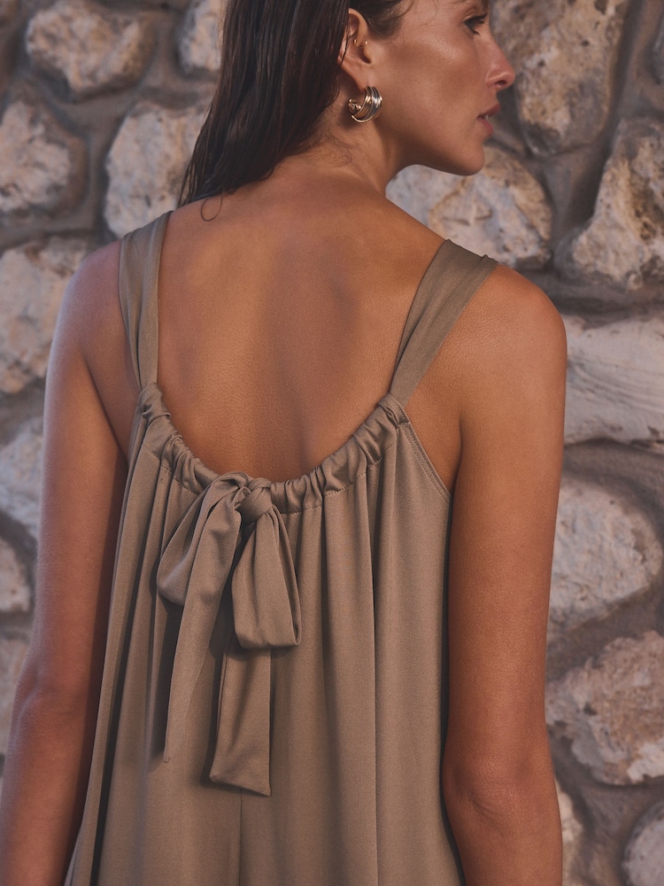 Marron chocolat - Robe longue moulante - Image 5 of 7