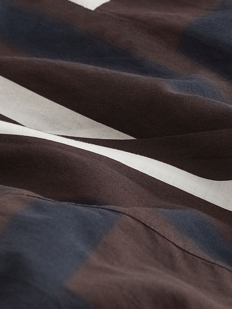 Brown/Cream Abstract Co-ord Wrap Top - Image 6 of 6
