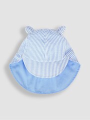 JoJo Maman Bébé Blue Stripe Legionnaire Cap - Image 1 of 5