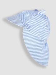 JoJo Maman Bébé Blue Stripe Legionnaire Cap - Image 2 of 5