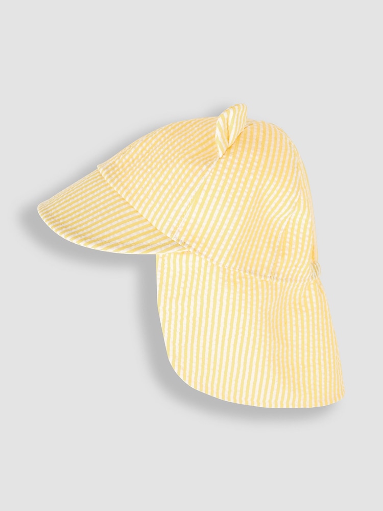 JoJo Maman Bébé Yellow Stripe Legionnaire Cap - Image 1 of 3