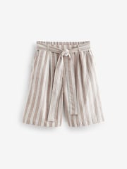 Neutral Stripe Bermuda 100% Cotton Shorts - Image 6 of 7