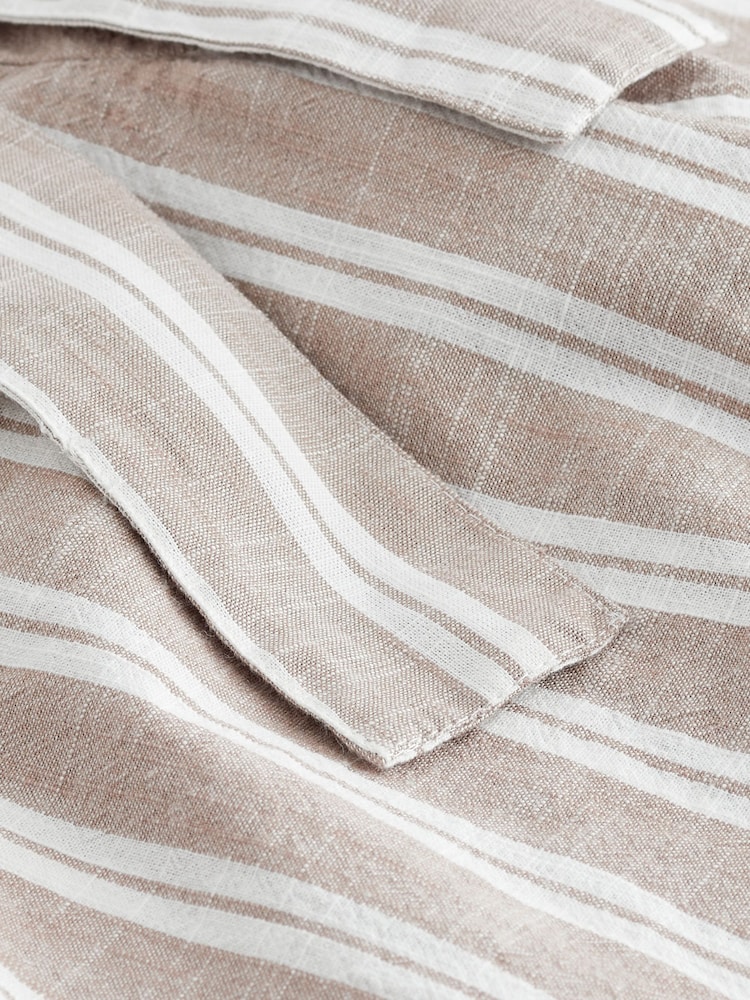 Neutral Stripe Bermuda 100% Cotton Shorts - Image 7 of 7