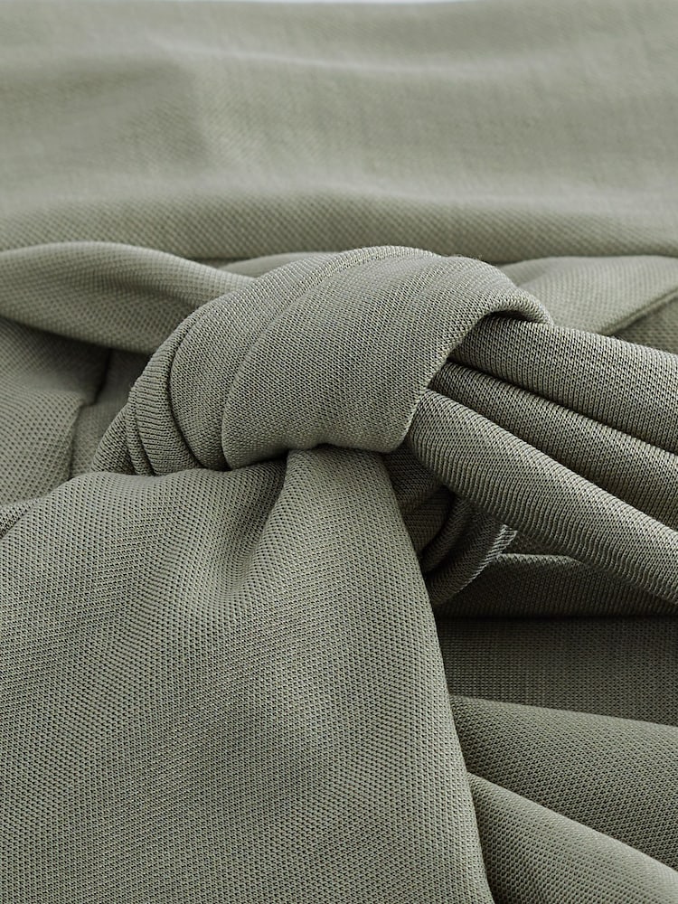 Khaki Green Tieside Sleeveless Jersey Maxi Dress - Image 6 of 6